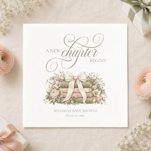 A New Chapter Begins Storybook Baby Shower Napkin