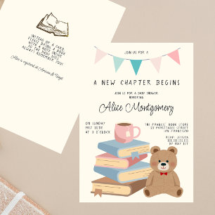 A New Chapter Begins Storybook Boho Baby Shower  Invitation