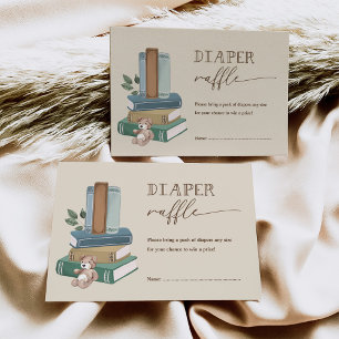 A New Chapter Begins: Storybook Diaper Raffle Baby Enclosure Card