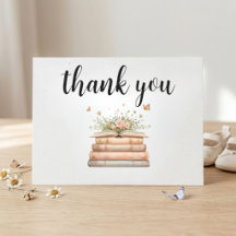 A New Chapter Begins Thank You Card - Flat