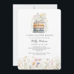 A New Chapter Begins Wildflower Baby Shower  Invitation<br><div class="desc">A New Chapter Begins Wildflower Bridal Shower Invitation - Step into the enchanting world of love and commitment with our "A New Chapter Begins" Wildflower Bridal Shower Invitation. Delicately crafted, this invitation is a true reflection of the beautiful journey ahead, featuring a charming stack of watercolor books, each adorned with...</div>