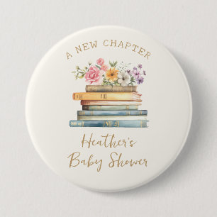 A New Chapter Books Baby Shower 3 Inch Round Button