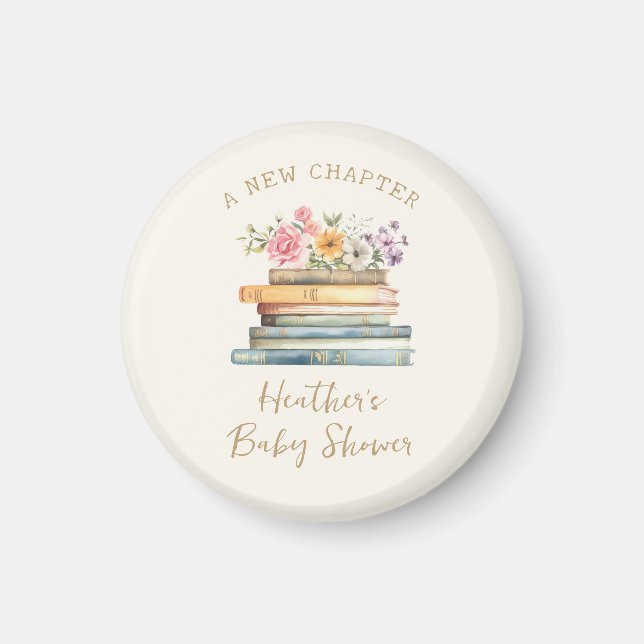 A New Chapter Books Baby Shower Magnet (Front)