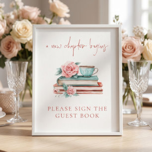 A New Chapter Books Guest Book Sign Bridal Shower