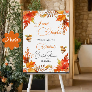 A new Chapter Fall Boho Floral Bridal Shower Poster