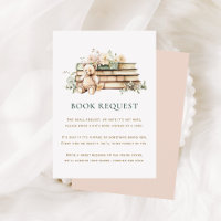 A New Chapter Floral Book Request Enclosure Card