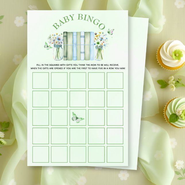 A New Chapter gender neutral baby shower bingo Flyer (Creator Uploaded)