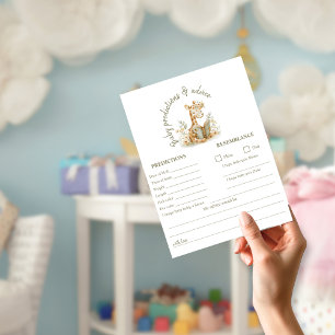 A New Chapter Giraffe Baby Shower Prediction Game
