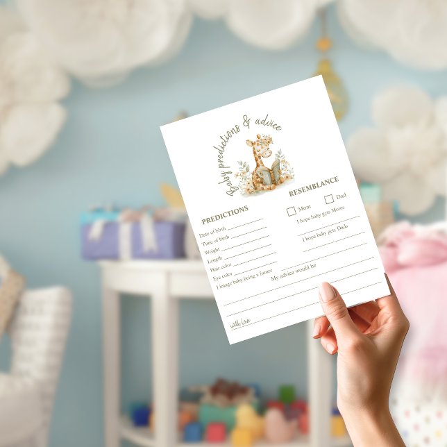 A New Chapter Giraffe Baby Shower Prediction Game (Creator Uploaded)