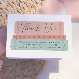 A New Chapter   Hand Drawn Storybook Baby Shower  Thank You Card