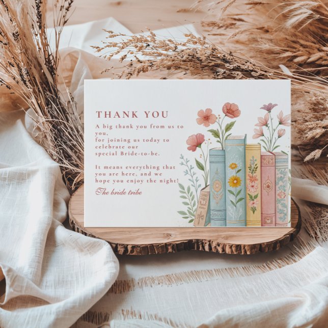 A New Chapter Pastel Book Garden Thank You Card (Creator Uploaded)