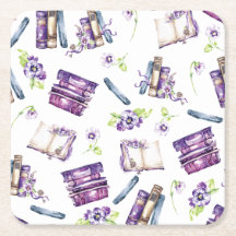 A New Chapter Shower, Book Themed Paper Coaster