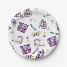 A New Chapter Shower, Book Themed Plates
