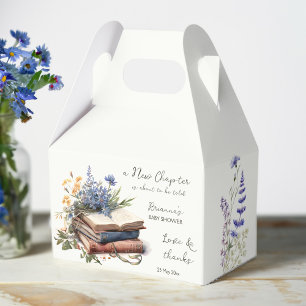 A new chapter story book baby shower printed favor box