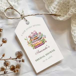 A New Chapter Story Book Bridal Shower Gift Tags