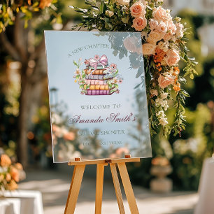 A New Chapter Story Book Bridal Shower Welcome Sig Acrylic Sign