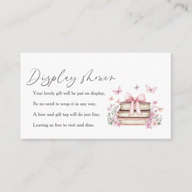 A new Chapter Storybook Baby Shower Display Shower Enclosure Card (Front)