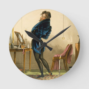 A New Coat (colour litho) Round Clock