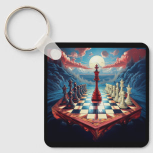 A New Concept On The Game Of Chess Keychain