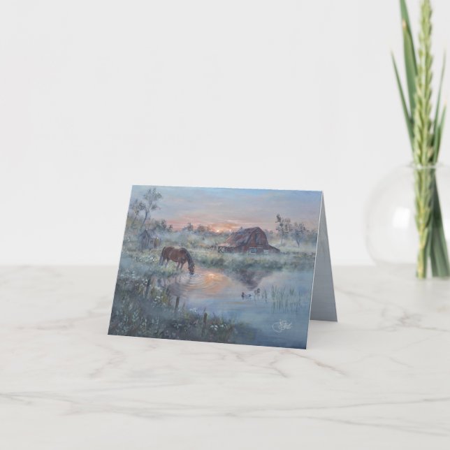A New Day - Hand Painted Card (Front)