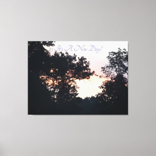 A New Day on a Canvas Print