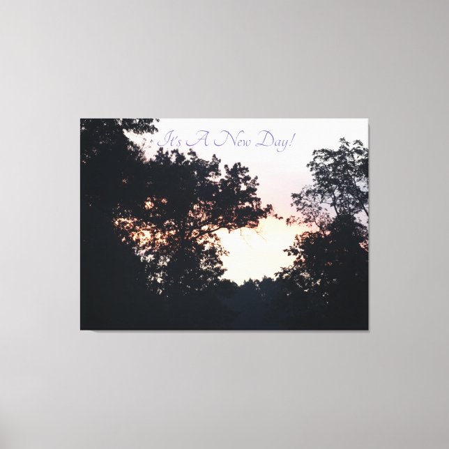 A New Day on a Canvas Print (Front)