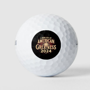 A New Era of American Greatness 2024 Trump Won  Golf Balls