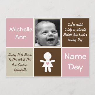 a new heart name day girl invitation