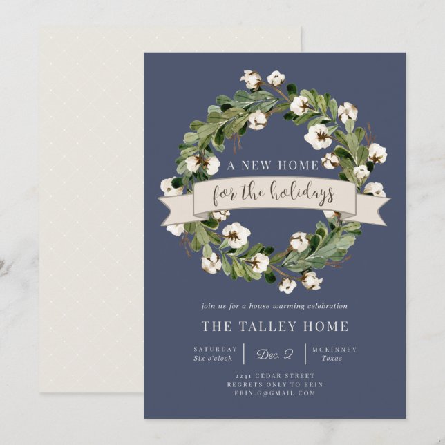 A New Home For The Holidays | Housewarming Party Invitation (Front/Back)