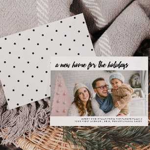 A New Home for the Holidays Modern Photo Holiday Card