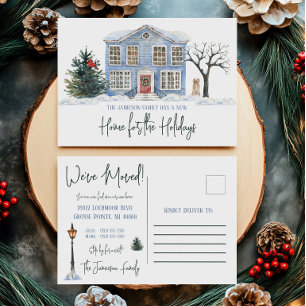 A New Home for the Holidays Moving Annoucement Postcard