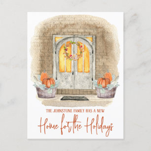 A New Home for the Holidays Moving Announcement Postcard