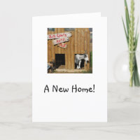 "A New Home" House Warming Card Pygmy Goats