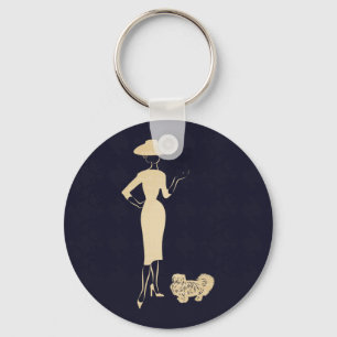A New Look Vintage 1950s Fashion Keychain