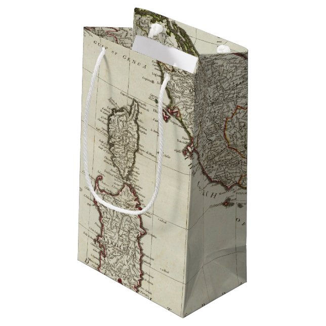 A new map of Italy with the islands of Sicily Small Gift Bag (Back Angled)