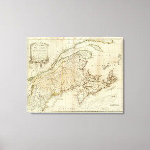A New Map of Nova Scotia, and Cape Breton Island Canvas Print