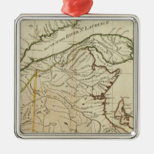 A New Map of Nova Scotia, and Cape Breton Island Metal Ornament