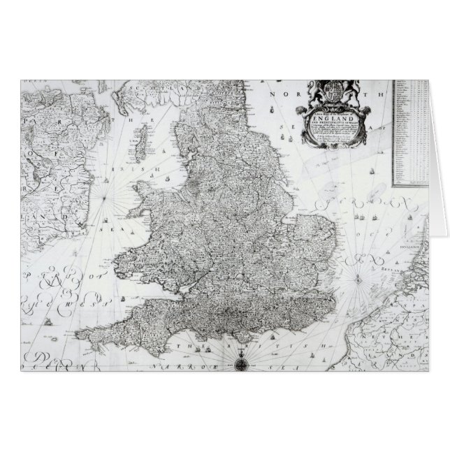 A New Map of the Kingdom of England (Front Horizontal)