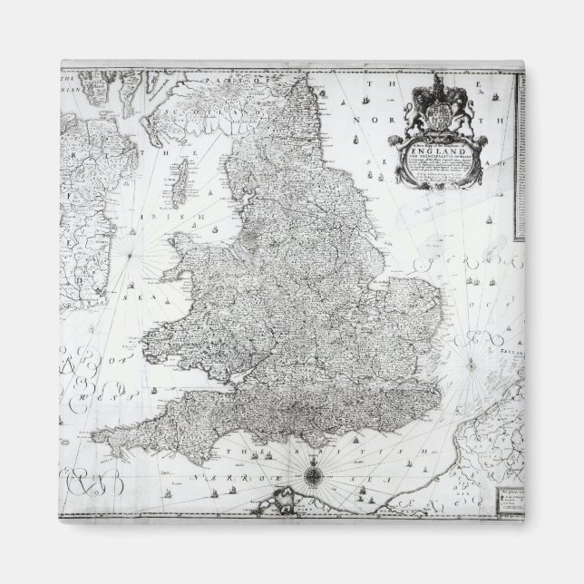 A New Map of the Kingdom of England Magnet (Front)
