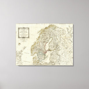 A new map of the Northern States Canvas Print