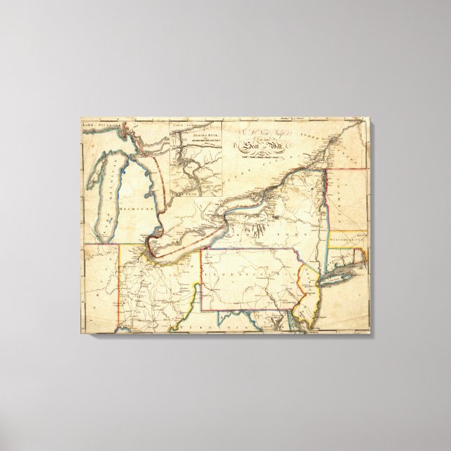 A New Map Of The Seat Of War Canvas Print (Front)