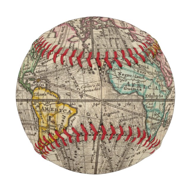 A new map of the whole world with trade winds baseball (Front)