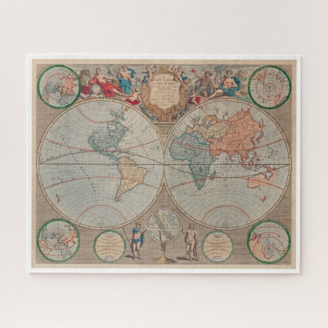 A new map of the world (1720) by John Senex Jigsaw Puzzle (Horizontal)
