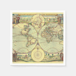 A new mapp of the world - Atlas Napkin
