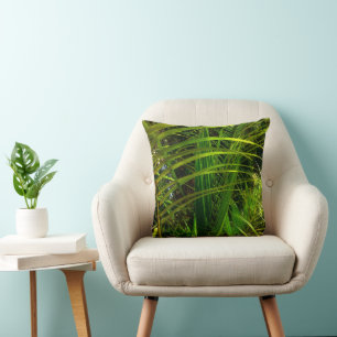 A New Palm Frond Throw Pillow