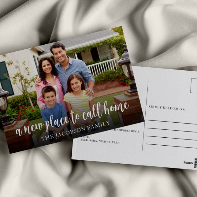 A New Place To Call Home Photo Moving Announcement Postcard (Creator Uploaded)