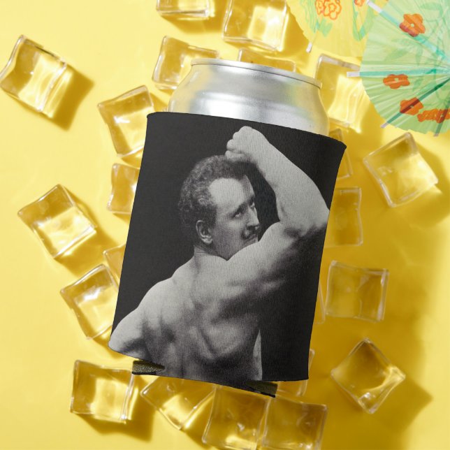 A New Pose by StrongMen Eugen Sandow Bodybuilding Can Cooler (In Situ Summer)