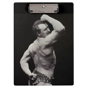 A New Pose by StrongMen Eugen Sandow Bodybuilding Clipboard