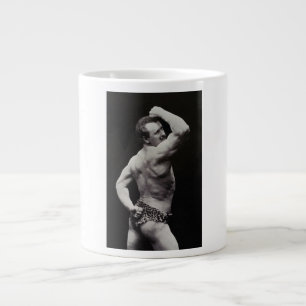 A New Pose by StrongMen Eugen Sandow Bodybuilding Large Coffee Mug