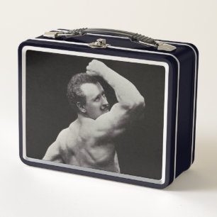 A New Pose by StrongMen Eugen Sandow Bodybuilding Metal Lunch Box
